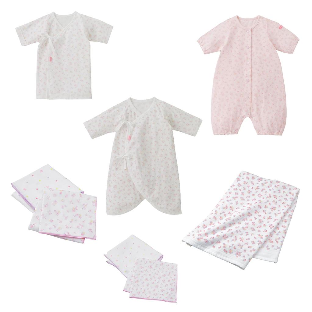 HOT Starter for spring and for boys and baby one [MIKIHOUSE BISCUITS] set, patterned, summer, girls, newborn, clothes, pink, size, 74-9967-491