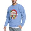 Christmas Print Loose Fit Round Neck Sweatshirt For Men