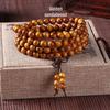 Buddhist Prayer Bracelet - 108 Beads, Multi-strand Sandalwood, Black Rosewood, Wenwan Style