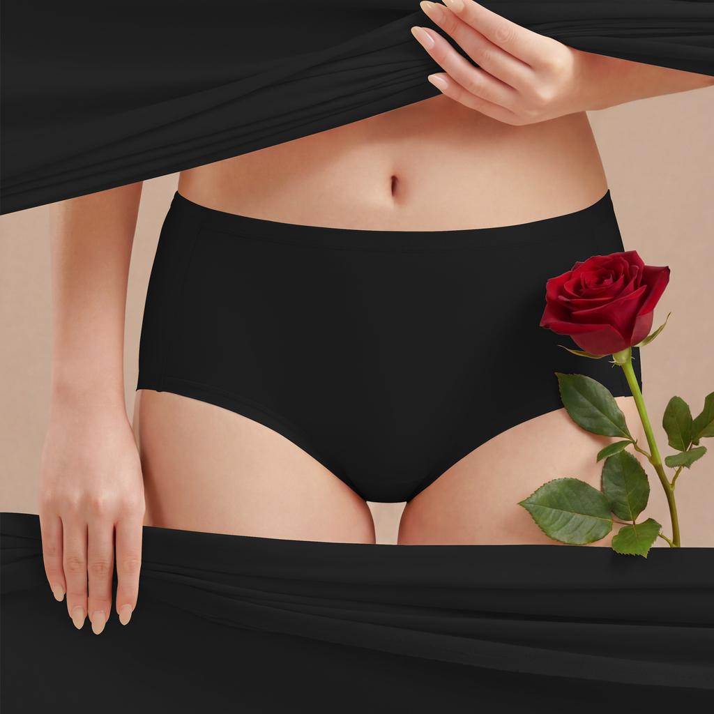 Women's Summer Ultra Thin Rose Fragrance Anti  Bacterial Quick  Drying Breathable Invisible Ice Silk No Trace Briefs