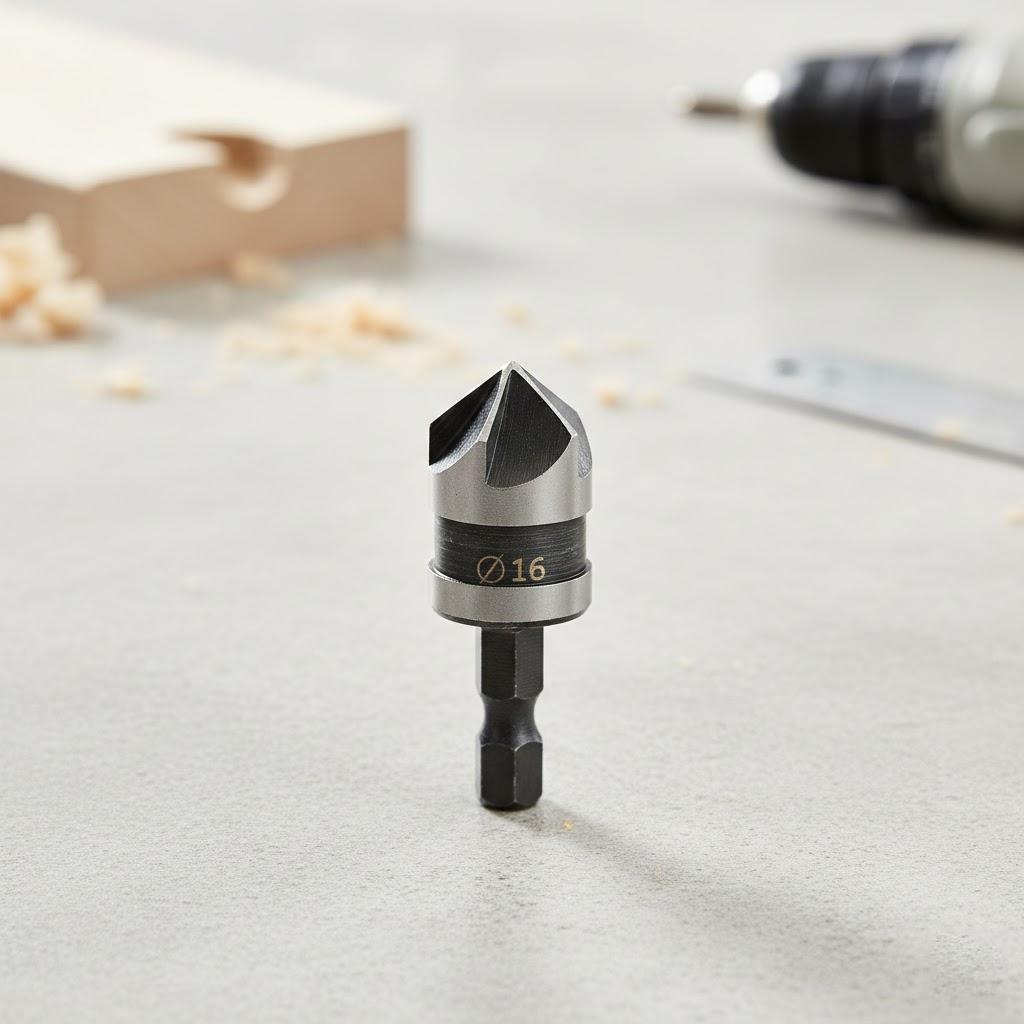 12mm 16mm 19mm Countersink Drill Bit Set 1/4 Inch Hex Shank 90 Degree Chamfer Tool for Woodworking Accessories