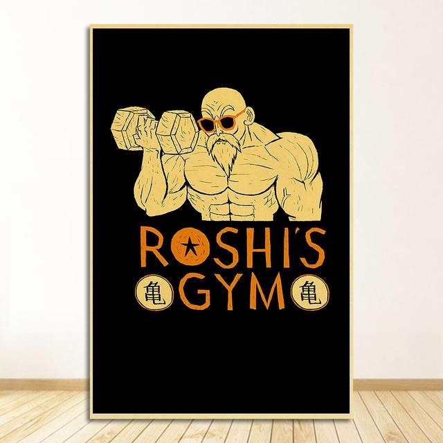 Bodybuilding Muscle Art Painting Retro Poster da parete Decorazioni per la casa Diverse forme di cartoni animati Fitness