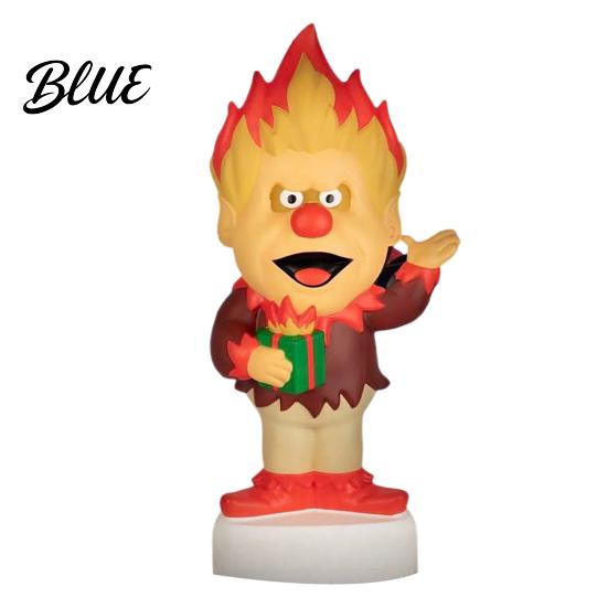 Party Decoration for Christmas LED Lighted Blow Molded Decoration Retro Cartoon Character Holiday Yard Decor Figure Outdoor Yard Lawn Porch,