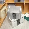 Steel Frame Oxford Cloth Foldable Storage Box - Moisture-Proof, Large Capacity for Clothes & Home Organization