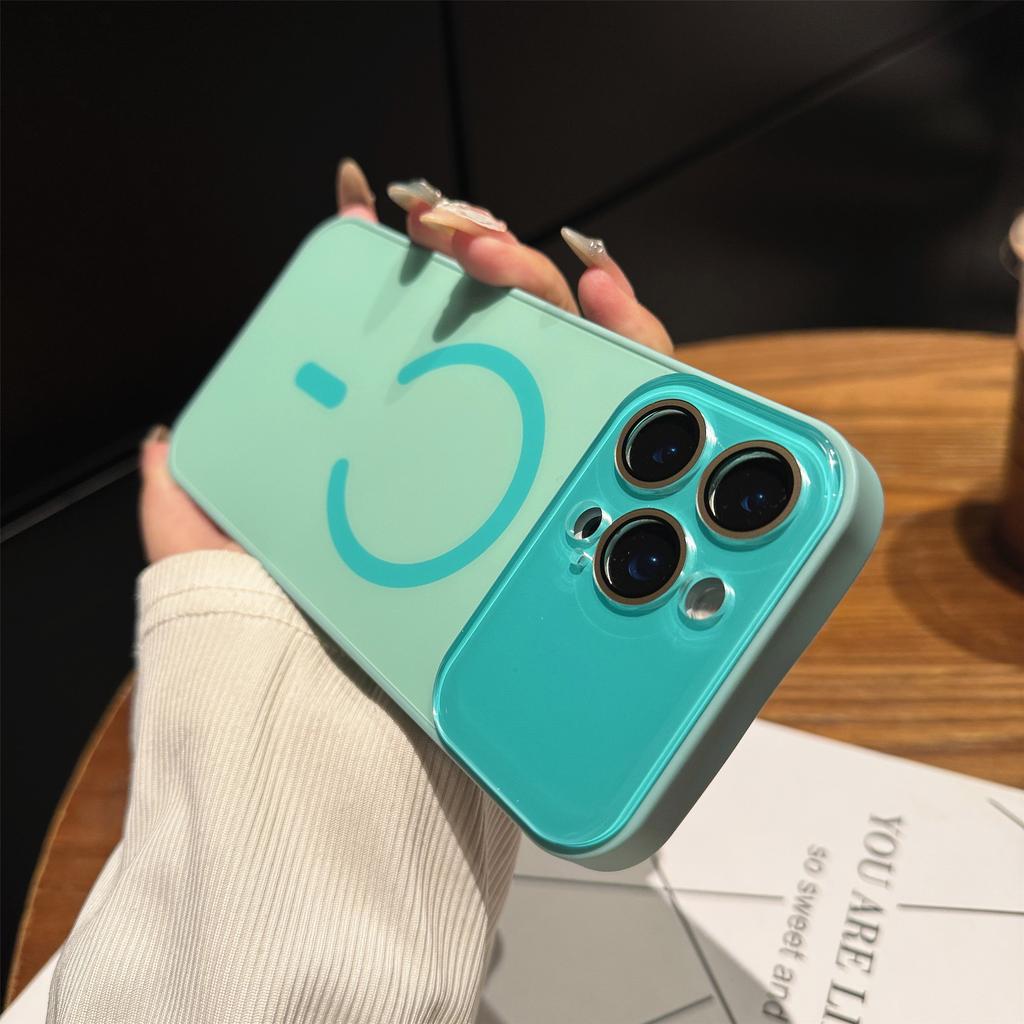 Luxury Matte Glass Lens Camera Protector Phone Case for IPhone 17 Pro Max 17Air 16 15 14 13 12 Magnetic Wireless Charger Cover