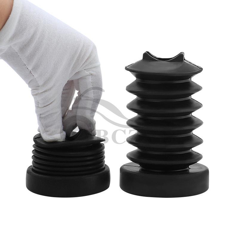 Harley Touring Rear Shock Absorber Dust Cover - Black Rubber Motorcycle Accessory