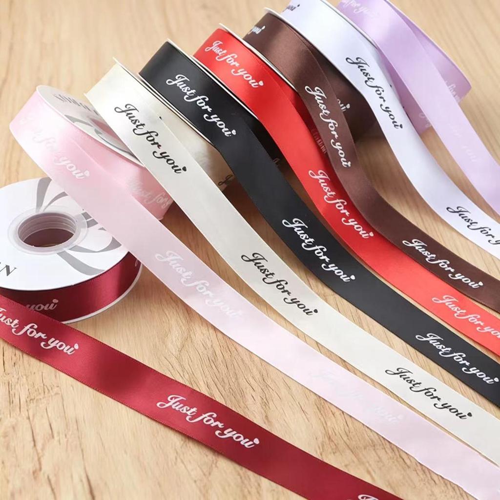 2.5cm English Ribbon for Gift Wrap, Floristry, Cake Packaging, and Crafts