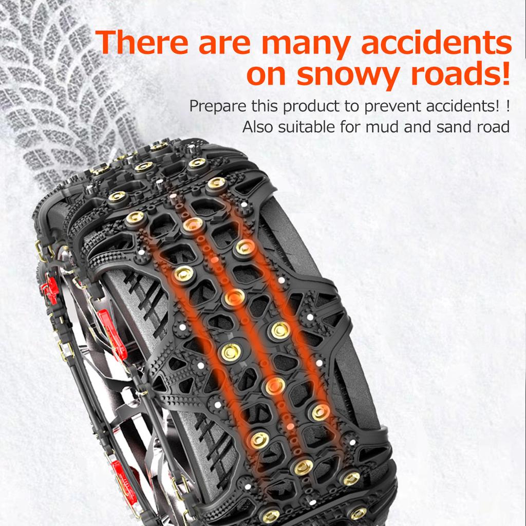 Kjøp MATCC Winter Automobile Tire Snow Chains Black All Inclusive (2 Sets Installation Tools