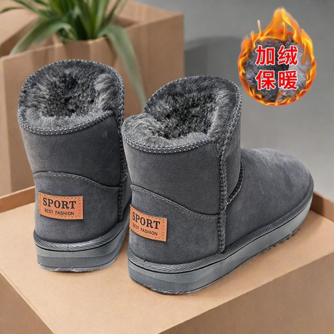 Men s Four Seasons Fleece Four Seasons Snow Boots Men s Warm Outdoor Large Cotton Shoes One Pedal Shoes 39 runs small please order one size up 2590₽