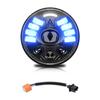 5-3/4 5.75 Inch LED Hdlight, Waterproof Round Motorcycle Hdlamp with DRL Turn Signal High/Low Bm