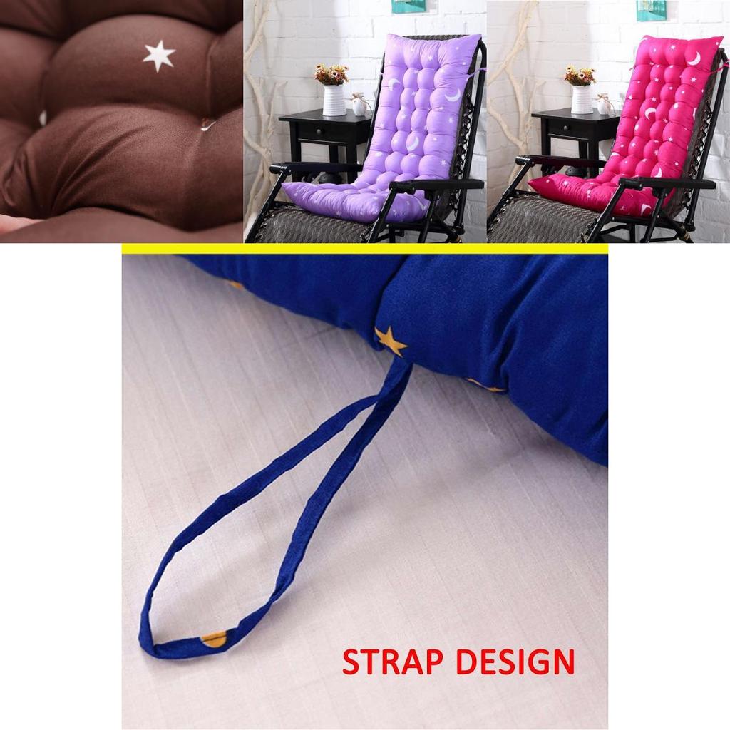 Thick Padded Patio Lounger Back Cushion For Garden Rocking Chairs And Benches