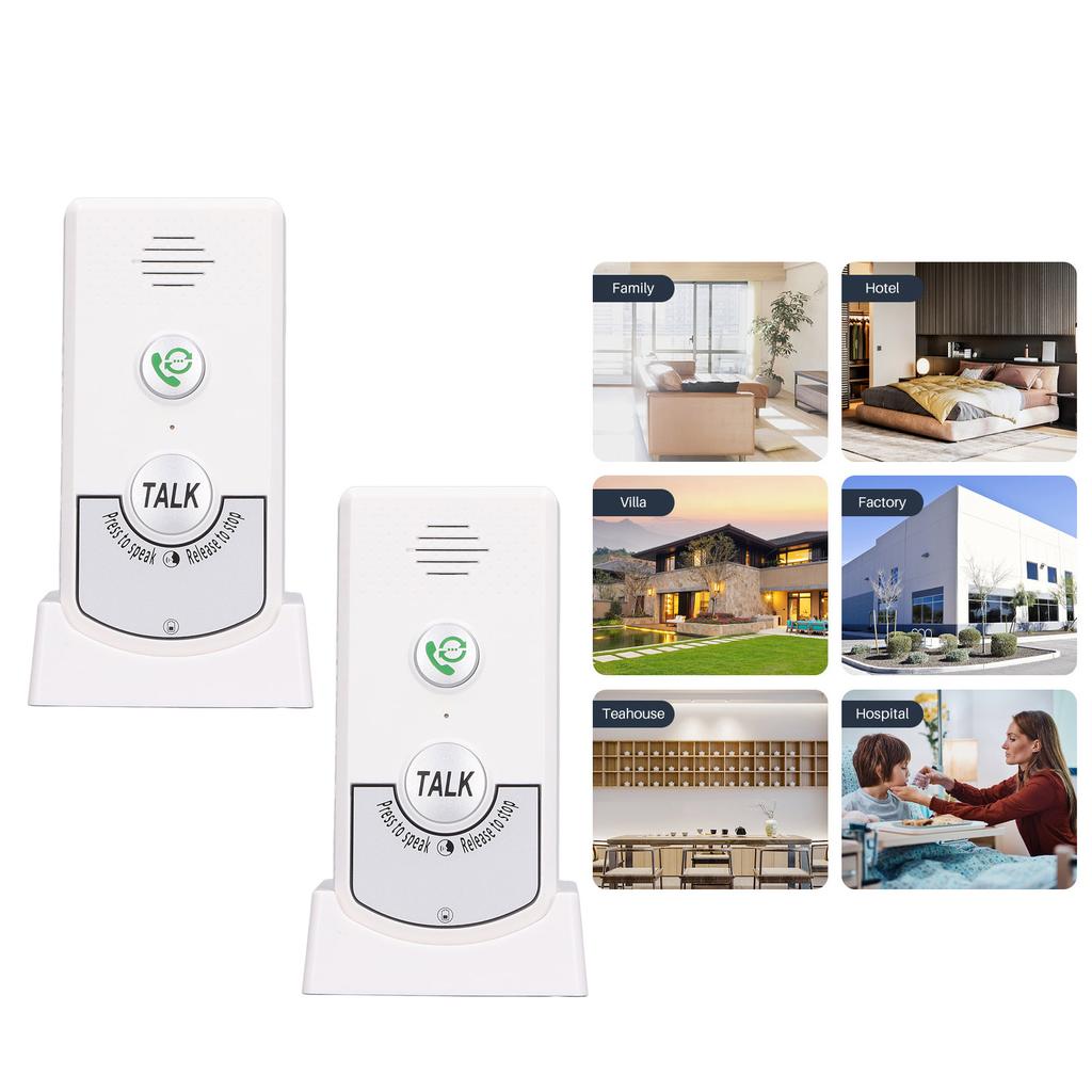 Wireless Voice Intercom Home Smart 2 Way Talk Doorbell for Elderly Caregivers and Disabled People