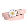 PU Belts and Elastic Band Belt Connection With Metal Buckles for Ladies Pin Color Navy Material
