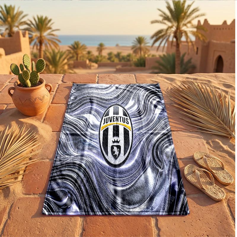 Asciugamano da Spiaggia in Microfibra con Stampa Juventus FC Asciugatura Rapida Assorbente Grande Asciugamano per Spiaggia Nuoto Viaggio