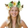 Bohemian Bionic Butterfly Headband Rose Peony Embellishment Holiday Headgear Clothing Accessories