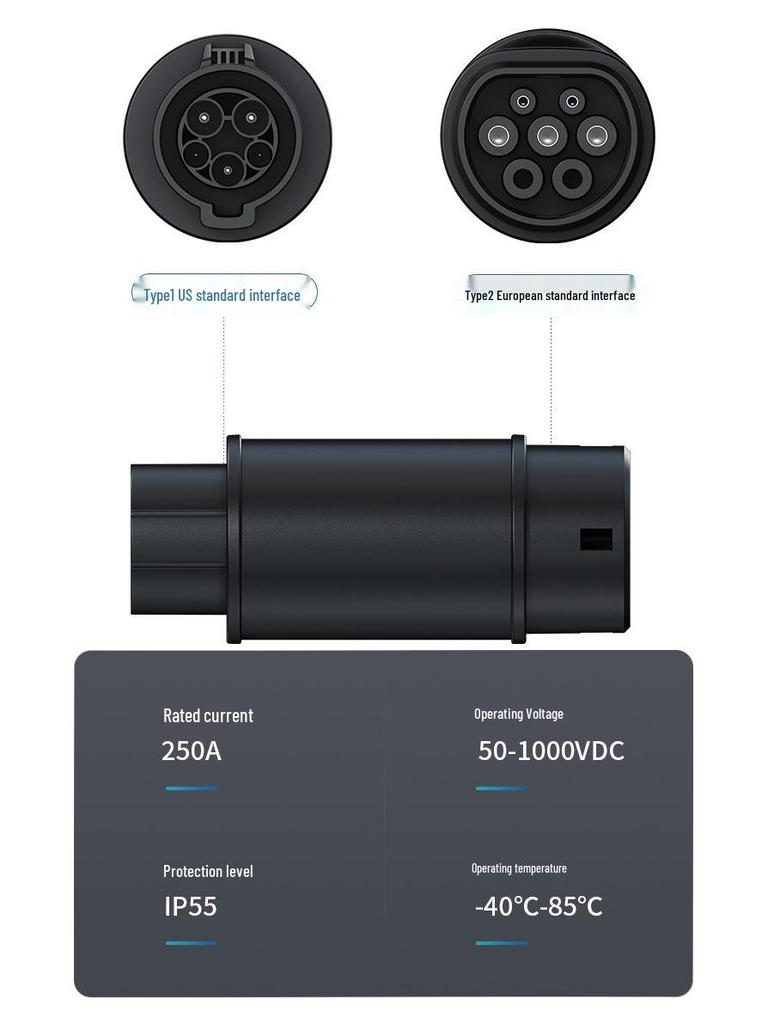 US To GB Standard EV Charging Converter: J1772 To Type 2 Tesla Fast Charger