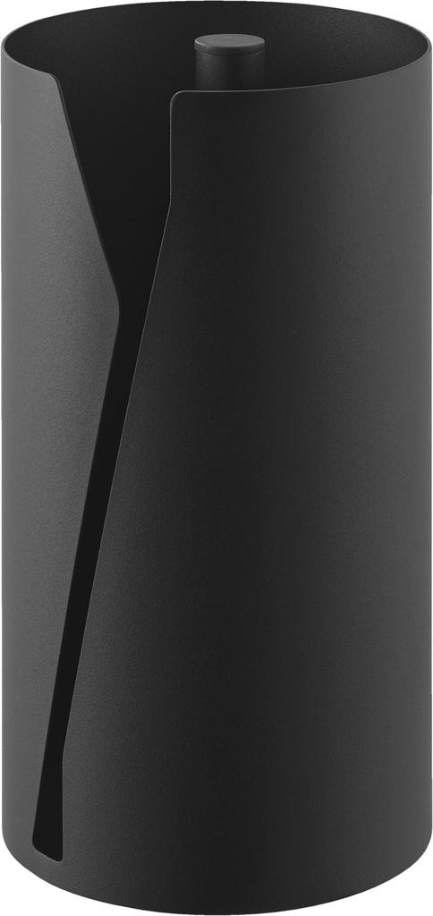 Yamazaki Tower Kitchen Paper Vertical 16cm W x 16cm D x Fits Large Paper Model 10042 Holder, Type, Large, Black, 30.2cm H, Space-Saving, Sizes,