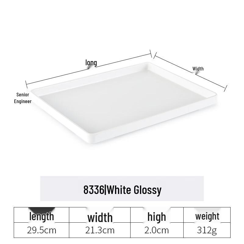 Durable Rectangular Plastic Serving Tray
