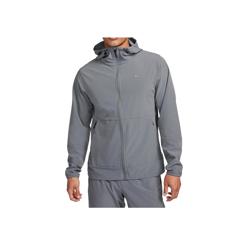Nike Solid Color Logo Training Woven Hooded Jacket Men Outerwear Gray FB7552-084