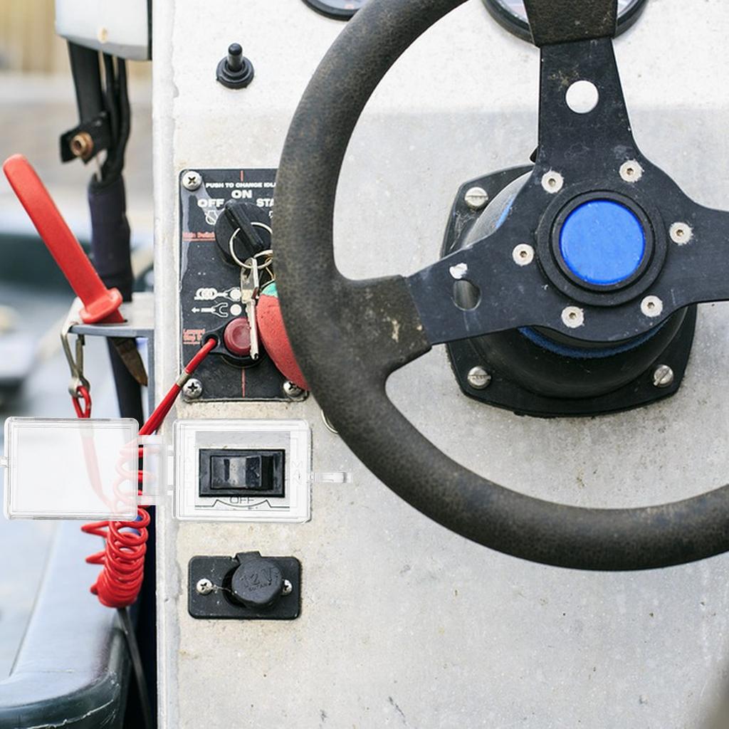 2Pcs Rocker Switch Protective Cover Transparent Waterproof Adhesive Backing for Boat Car Kitchen Bathroom Switch Button Guard