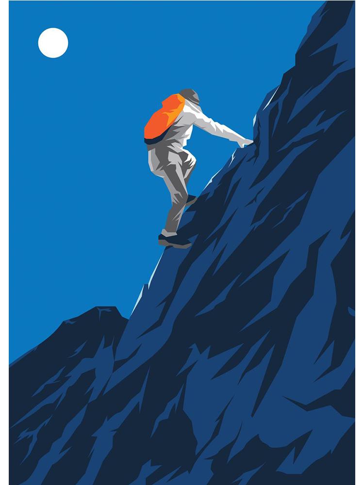 Nordic Downhill Skiing Climbing Winter Posters Print Canvas Painting Holiday Wall Art Picture For Living Room Home Decoration