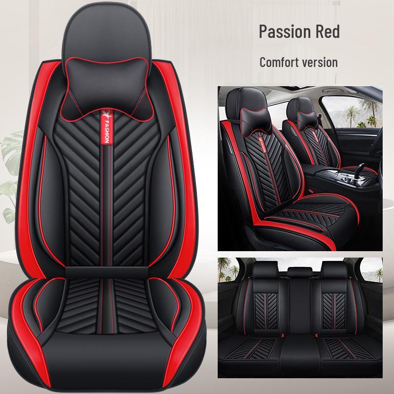 Universal Four-Season Sporty Microfiber Leather Car Seat Cover