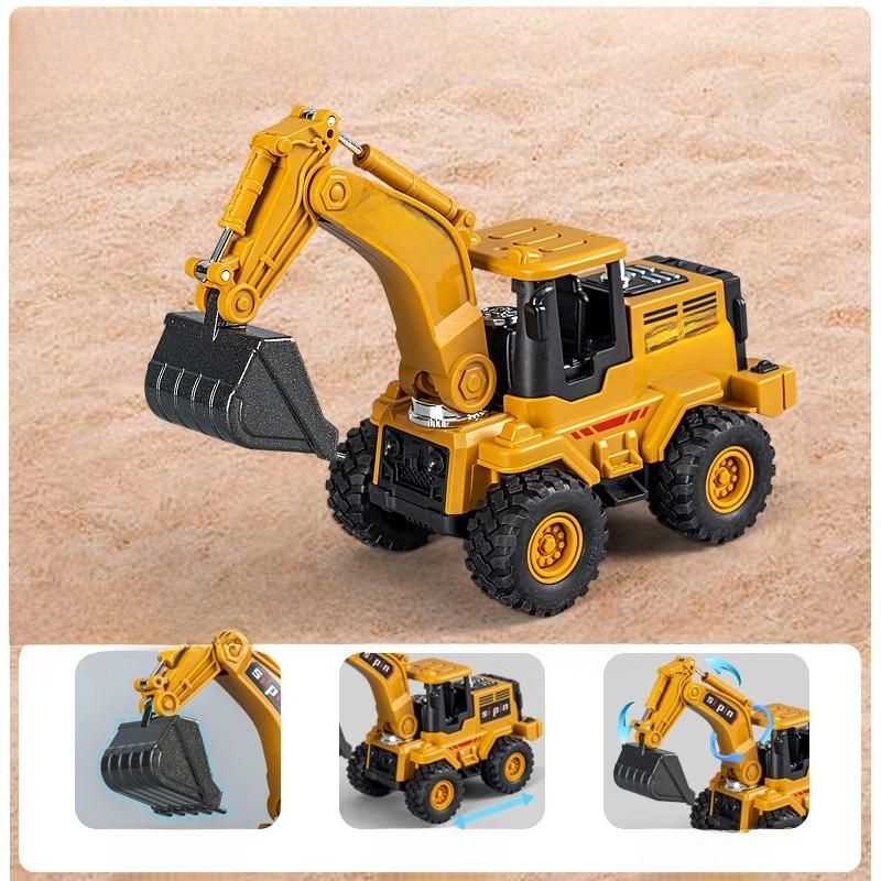 Inertia Bulldozer And Excavator Toy With Alloy Shovel For Kids Construction Play
