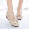  women cute brown light weight high quality wedge heel shoes lady cool beige comfort spring summer office pumps ab489