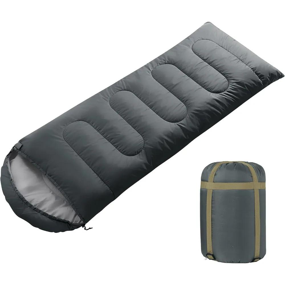 Sleeping Bag with Compression Sack 4Seasons Warm Cold Weather Lightweight for Adults Kids OutdoorCamping Waterproof Sleeping Bag