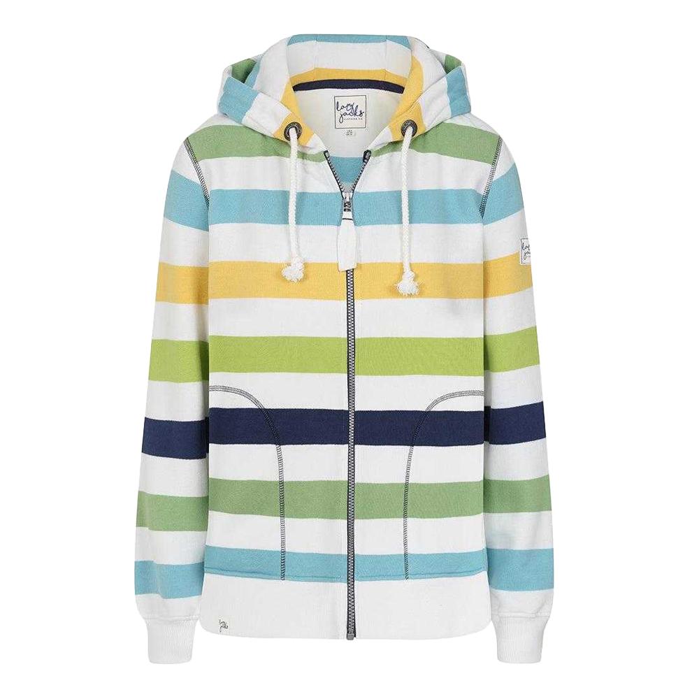 Lazy Jacks Womens/Ladies Striped Full Zip Hoodie