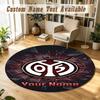 Round Rug Custom NameMainz 05 Pattern Non Slip Carpet Home Floor Decor