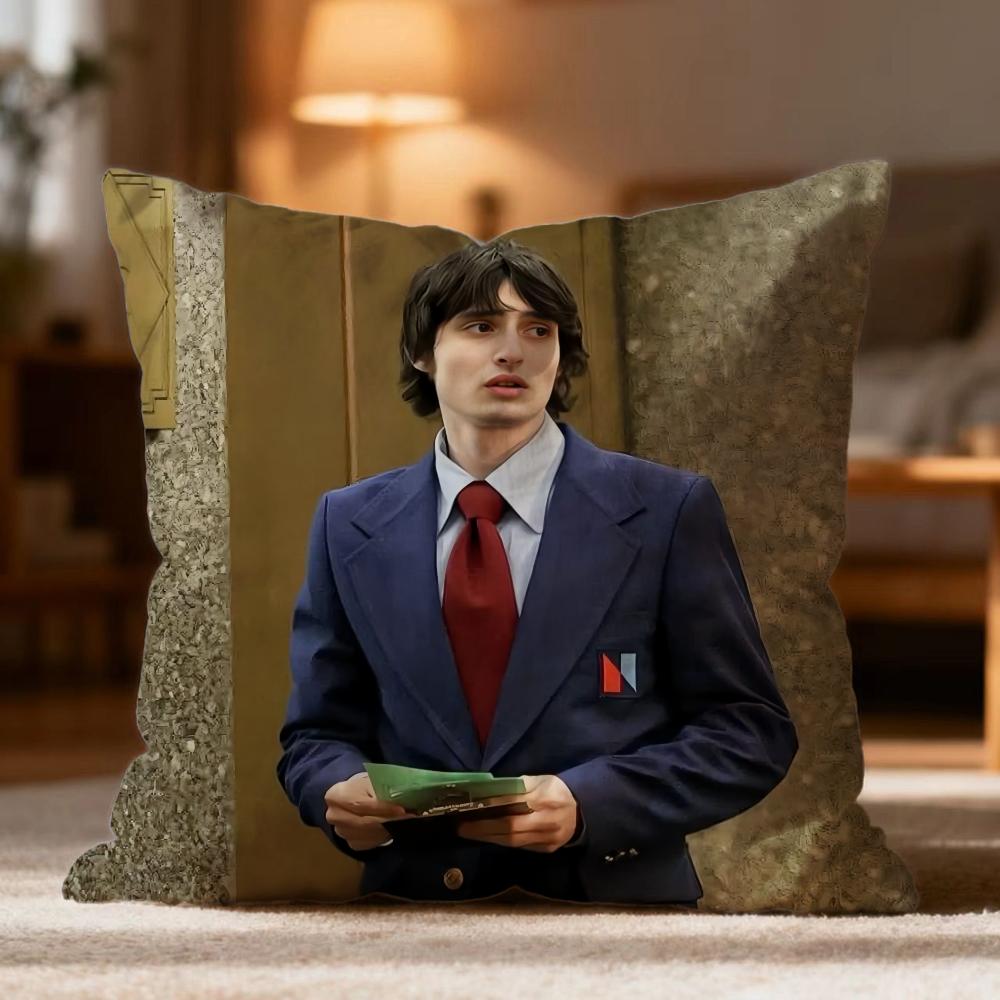Moderne F-FFinn Wolfhard Kissenhülle Weich Waschbar Kissenbezug Mehrere Szenen für Sofa Bett Reise Bürogebrauch