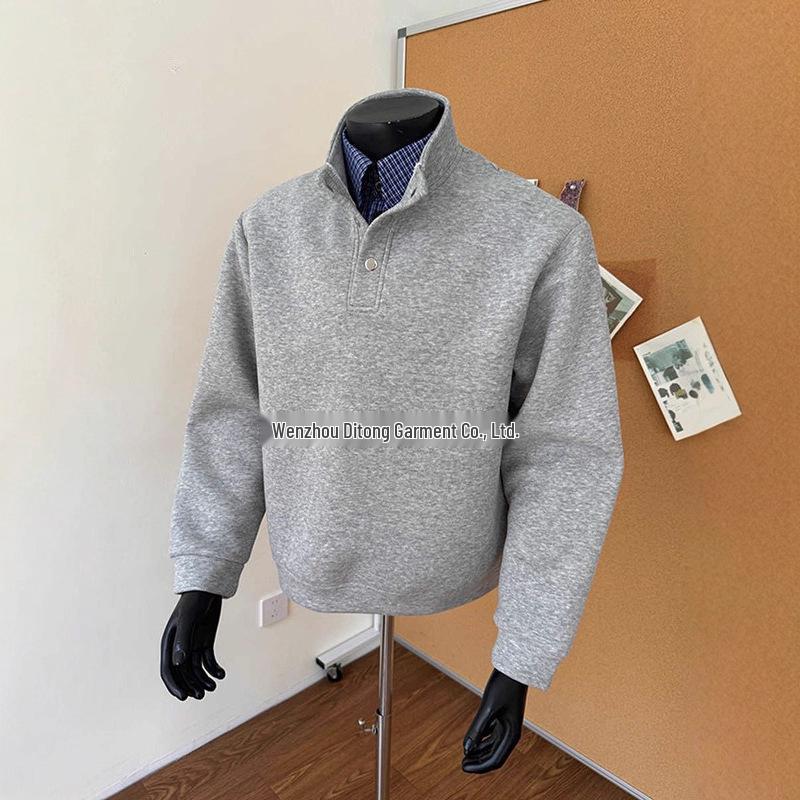Men s Winter Heavyweight Plaid Patchwork Stand Collar Hoodie Jacket XXL