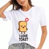 I Love Music Ladies Cotton T Shirt,Pure Cotton Highquality Printing, Durable,Leisure And Fashion,Music Lover Tee,Soft And Comfortable, Breathable Fabr