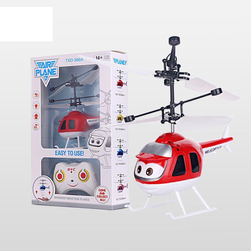 Little Cute Cartoon Induction Flying Vehicle Levitation Gesture Induction Airplane Helicopter Children's Toy YK07 Stylish Appearance
