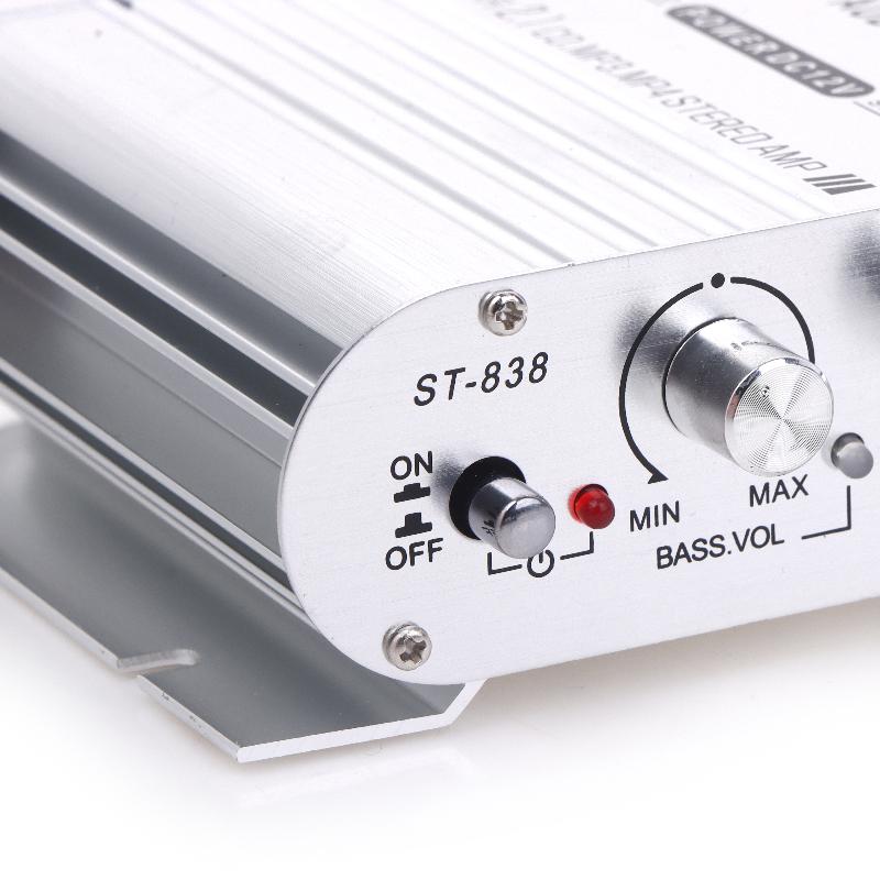 1 Set Hifi 2.1 Kanal Leistungsverstärker Stereo Bass Sound Auto St-838 Heimkino Verstärker Medienplayer Subwoofer Verstärker