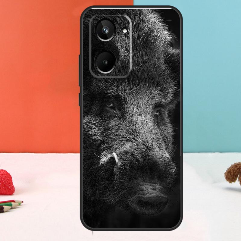 Wild Boar For Realme GT Neo 5 GT3 GT5 9 10 11 12 Pro Plus C25s C21Y C30 C31 C33 C35 C51 C53 C55 Case