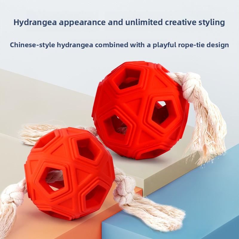 Rubber Rope Hydrangea Interactive Dog Toy That Can Relieve Boredom, Hard To Chew, Release Energy, Grind Teeth and Be Educational Pet Toy