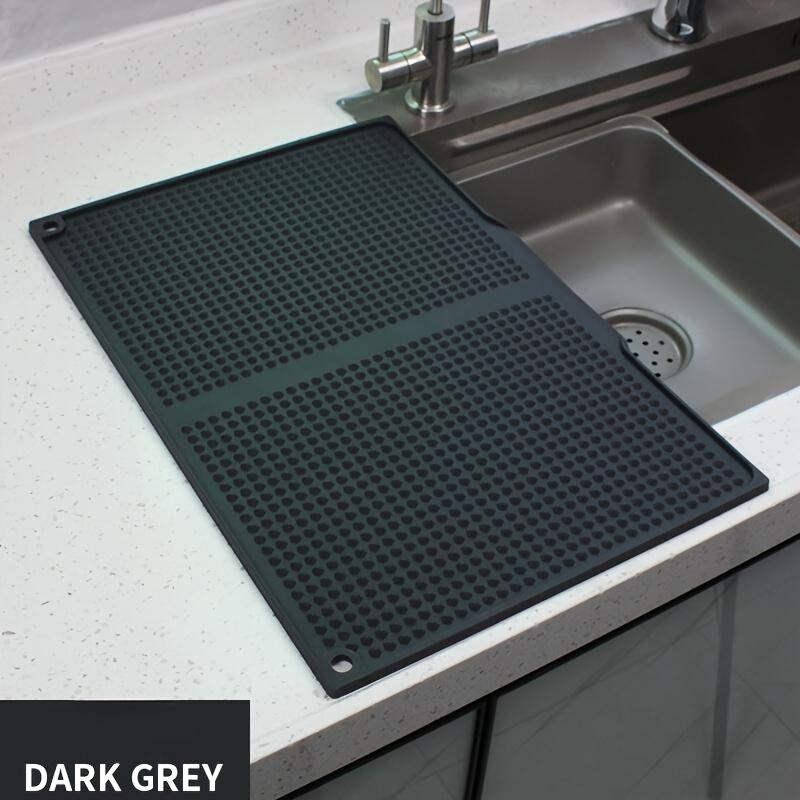 [Heat-Resistant Silicone Mat] Heat-Resistant & Non-Slip Extra Large Silicone Kitchen Splash Guard & Drying Mat | Up To 446°F/230°C,with Drainage Holes
