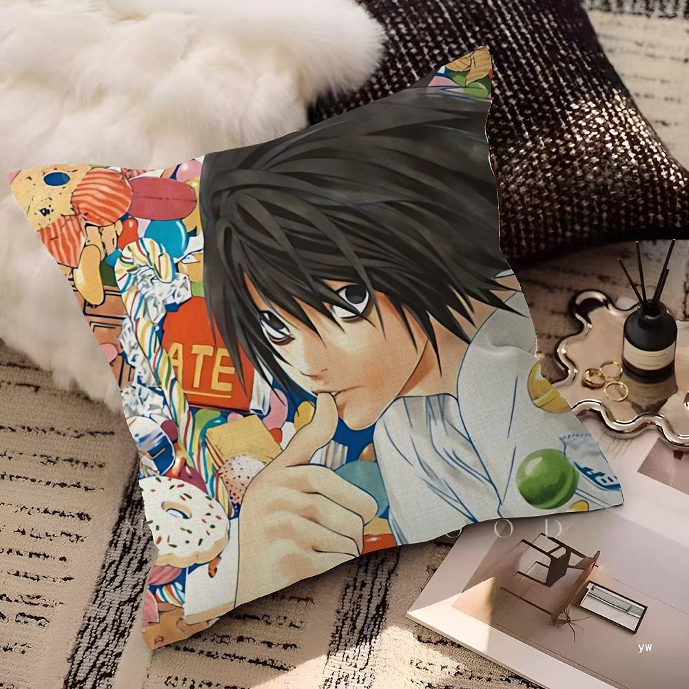 Anime D-death Note Polštář Dárek Domácí Kancelářská Dekorace Polštář Ložnice Pohovka Auto Potah Polštáře Povlak na Polštář