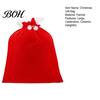 Holiday Candy Storage Pouches Christmas Velvet Santa Gift Bags, Large Red Soft Fabric Present Sack Reusable Holders with Drawstring Closure, Claus Bag