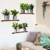 3 stk./Sæt Kunstige Grønne Planter Potteplante 3D Vægklistermærker Stue Kontor Dekoration Vandtætte Selvklæbende Klistermærker