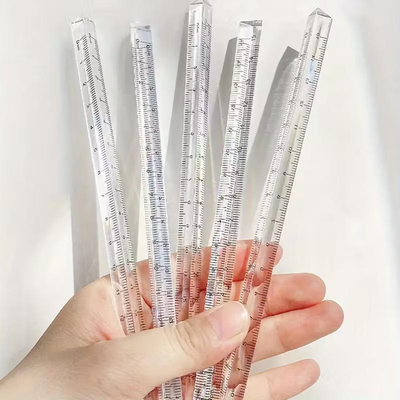 1PC Transparent Triangle Ruler School and Office Supplies Stationery
