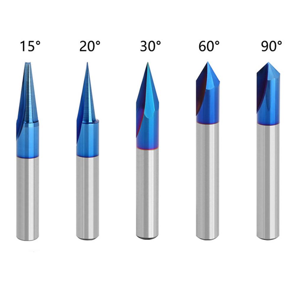 5 ΤΕΜ Δρομολογητής με Αυλάκωση V Σετ Δρομοκοπτών CNC για Ξυλογλυπτική 15/20/30/60/90 Μοίρες Φρέζα Λοξοτομής Δρομοκόπτης Ξυλουργικής