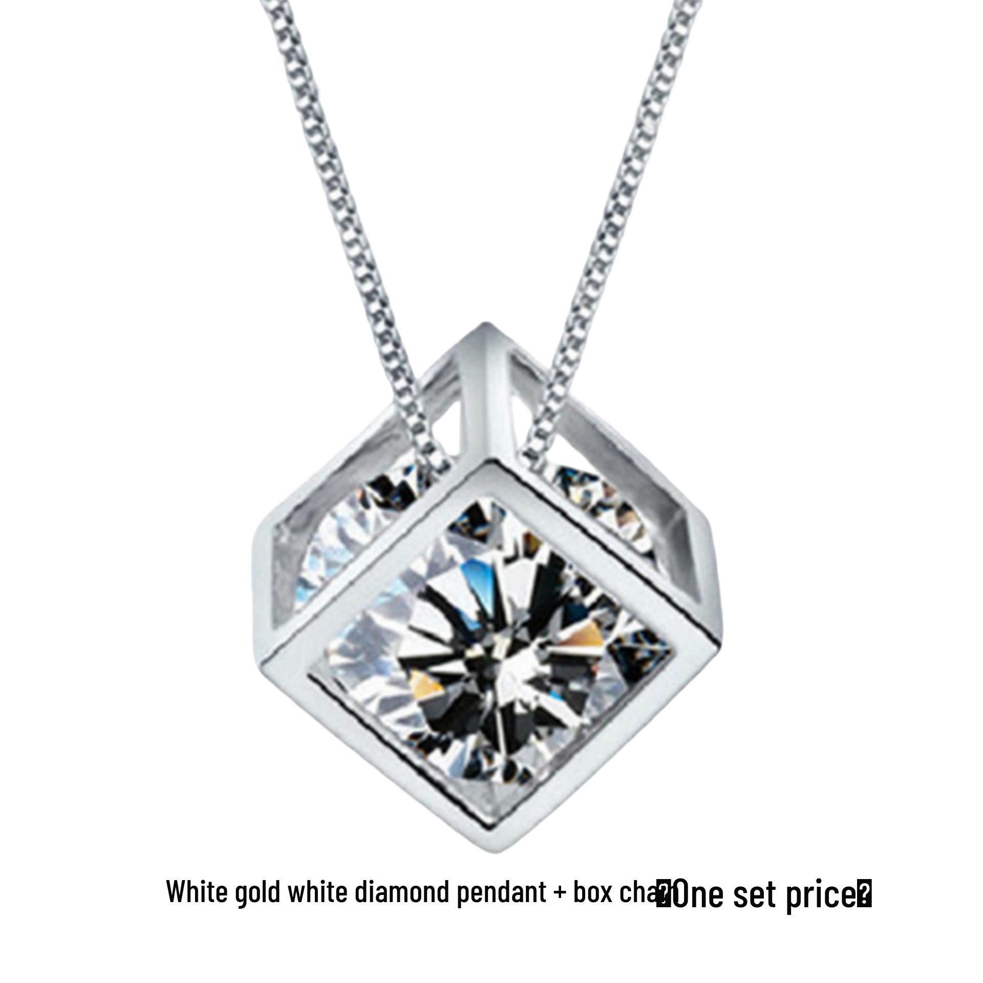 

Ожерелье с подвеской Love Cube с платиновым покрытием - белая медь, корейский стиль, серебряные украшения