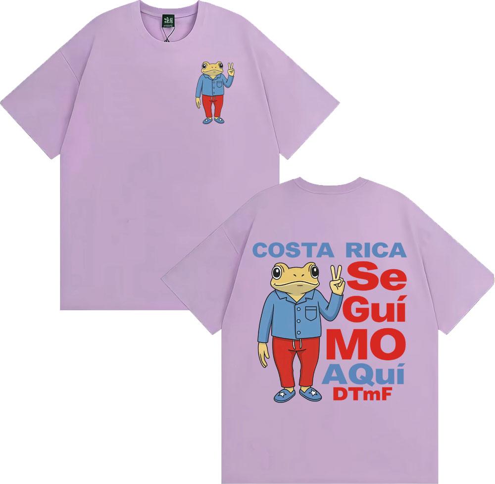 Bad Bunny Debi Tirar Mas Fotos DTMF T Shirt Costa Rica Se Gui Mo Aqui Tshirts Men Women Vintage 90s Cartoon Short Sleeve Tshirt