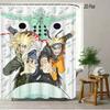 2D Flat Naruto Anime Hinata Hyuga Byakugan Yoga Pose Print Waterproof Shower Curtain For Bathroom Decor