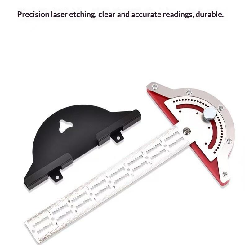 Woodworking Edge Measuring Edge Caliper Scale Stainless Steel Gauge Adjustable Angle Ruler for Woodworking Design Tool