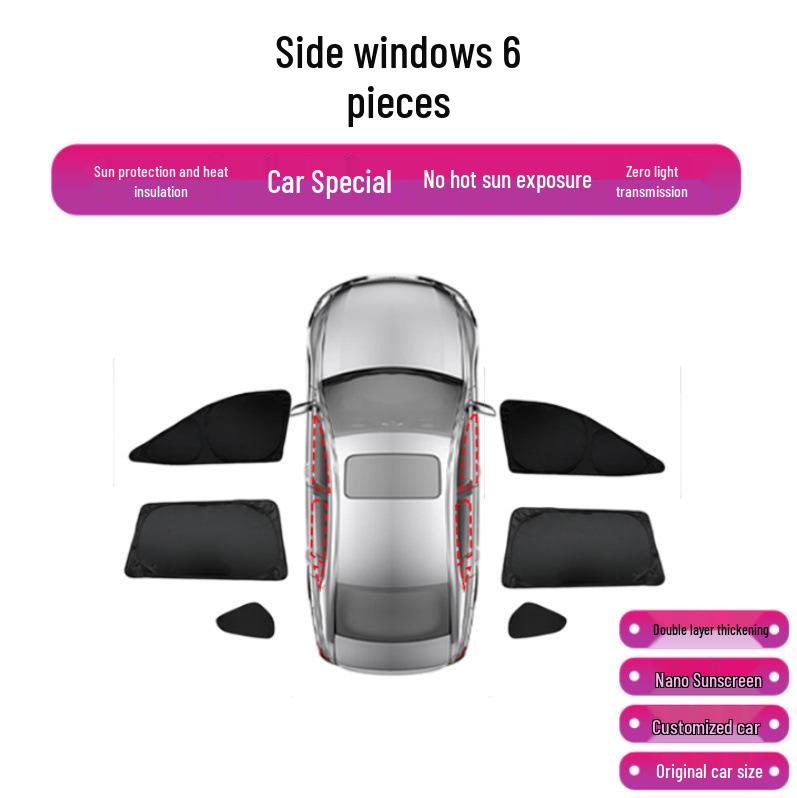 BYD Yuan UP Sunshade Car Window Curtains – Full Blackout, Heat Insulation, Sun Protection