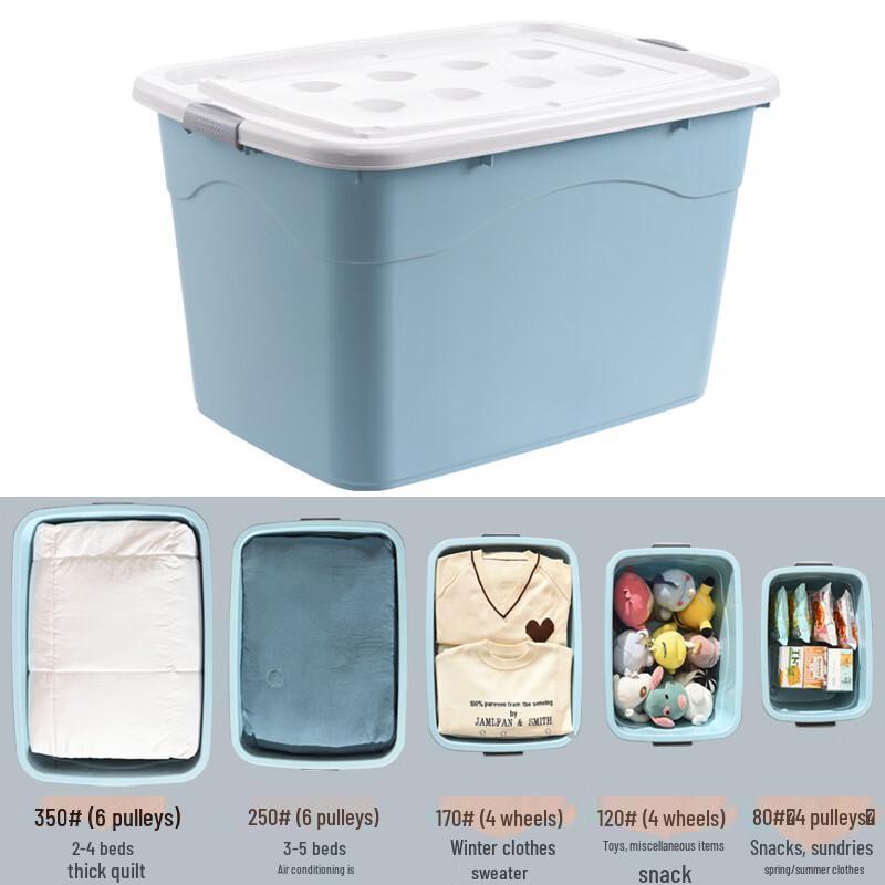 Rongwei Thickened Plastic Storage Bin with Wheels